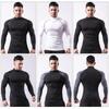 Herren Rollkragen Fitness T-Shirt Langarm Schnelltrocknend Fitnessstudio Fitness Trainings Tops
