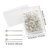 100PCS Pin Colorful 3.2cm Boxed Round Pearl Head Needles Positioning Stitch Pins DIY Dressmaking Accessories Household Tools ZYF