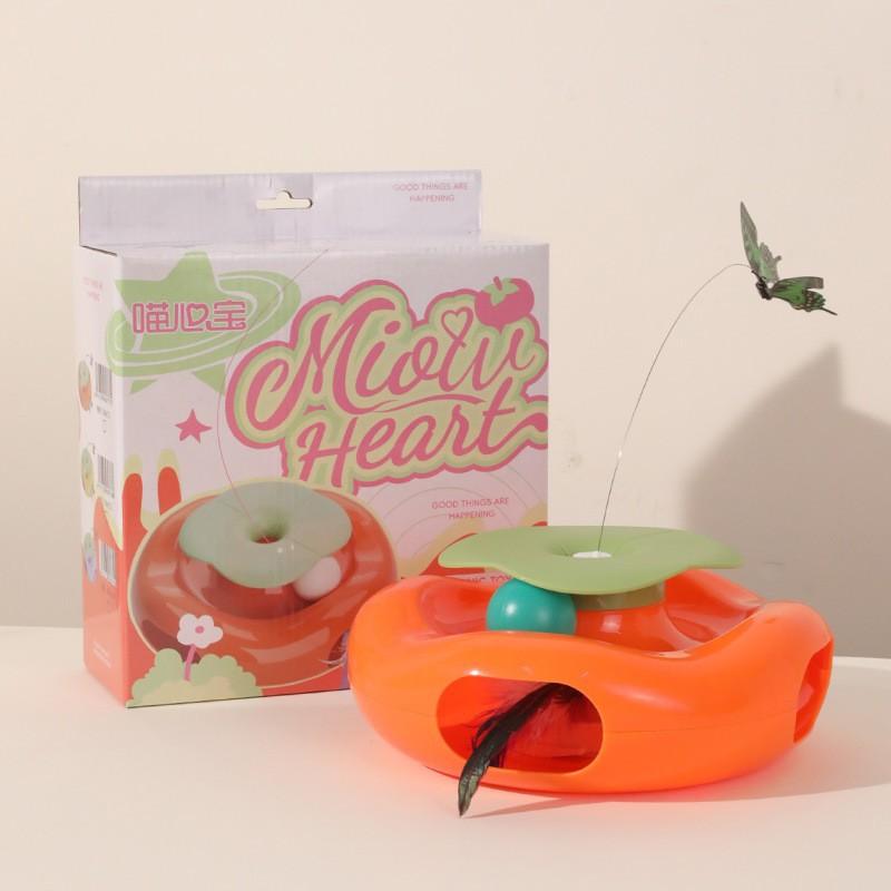 Intelligent Electric Toy for Teasing Cats, Self-lifting, Automatic Feather Teasing Cat Stick, Cat Pet Toy Car.