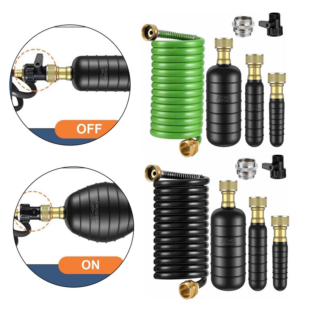 Retractable Brass Faucet Adapter With Flexible Hose For Garden Irrigation Drainage Kit Durable ABS Material Leak Proof Design