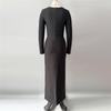 European Hand-Beaded Diamond Bodycon Long-Sleeve Banquet Bandage Dress