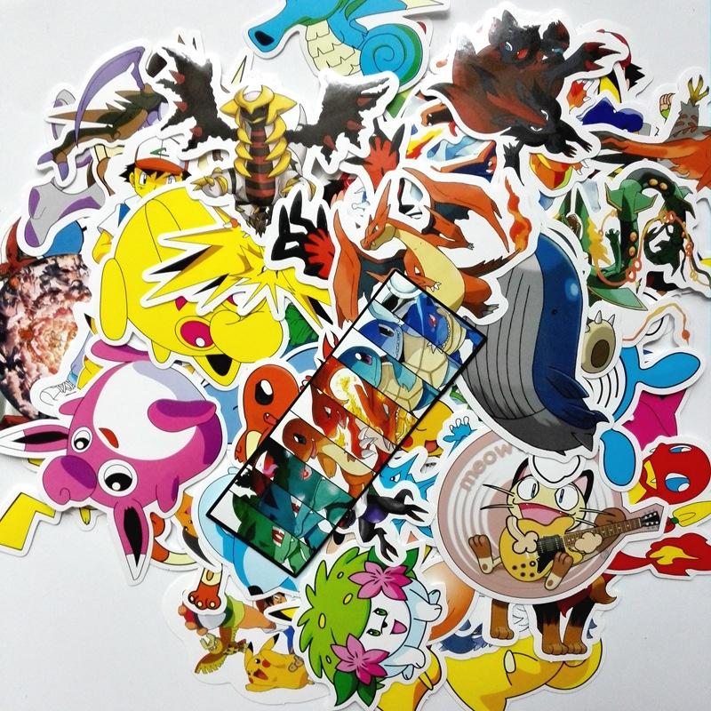 Premium Quality Pokemon Stickers Collection Featuring Mimikyu Pikachu Bulbasaur Sun Moon