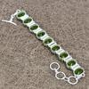 Peridot Gemstone Handmade 925 Sterling Silver Bracelet 7-8" KKG-142