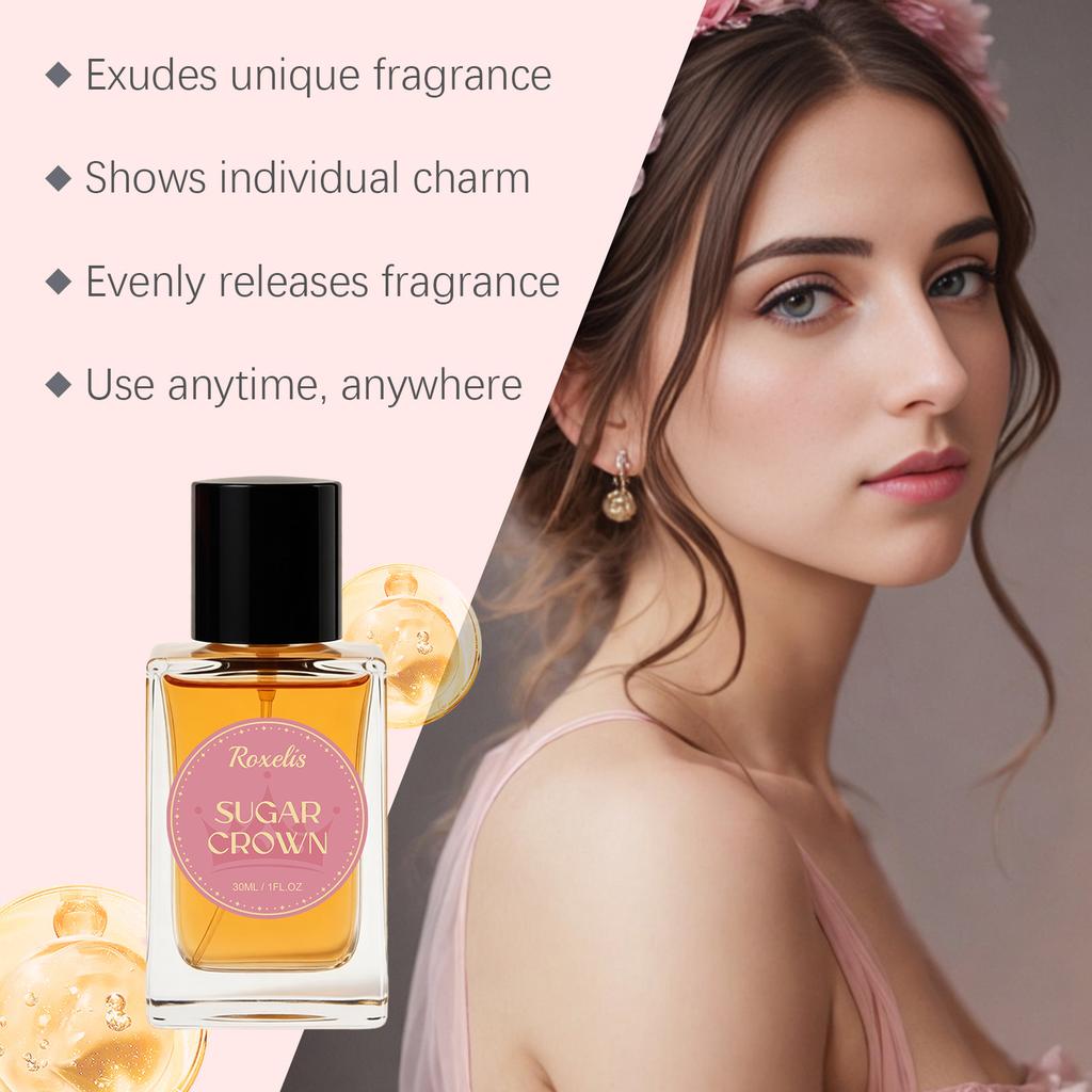 Sugar Crown Intense Perfume 30ml Sweet Flavor Natural Long-Lasting Unique Aroma Dating Mini Portable
