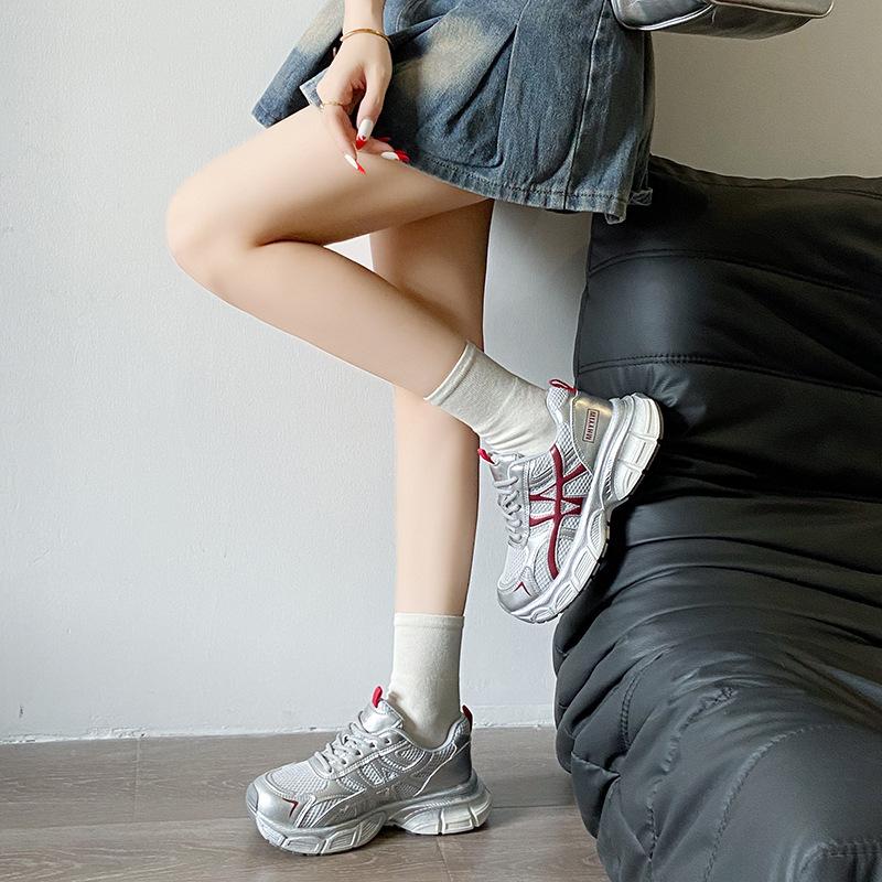 New Breathable Dad Shoes for Summer Versatile Thick-soled Height-increasing Casual Sports Shoes