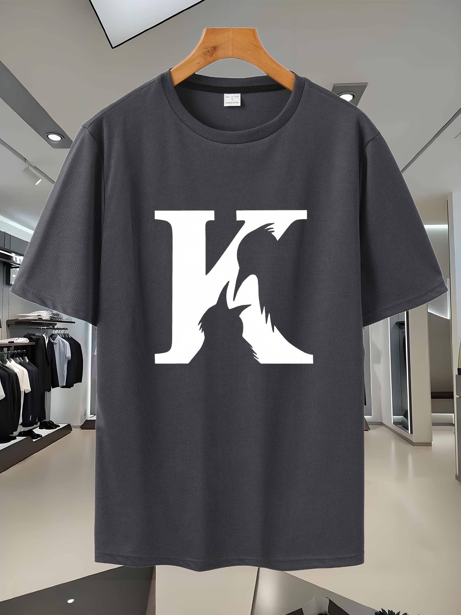 

Breathable Quick-Dry Short-Sleeve T-shirt with Trendy Print Design for Sports And Casual Wear. S