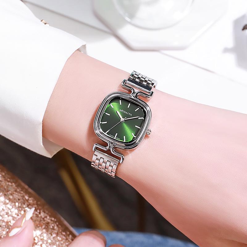 Trendy Square Dial Quartz Women's Watch - Fashionable and Versatile