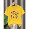 Kids Crewneck Short Sleeve T-Shirt, Summer Fruit Plant Graphic Print