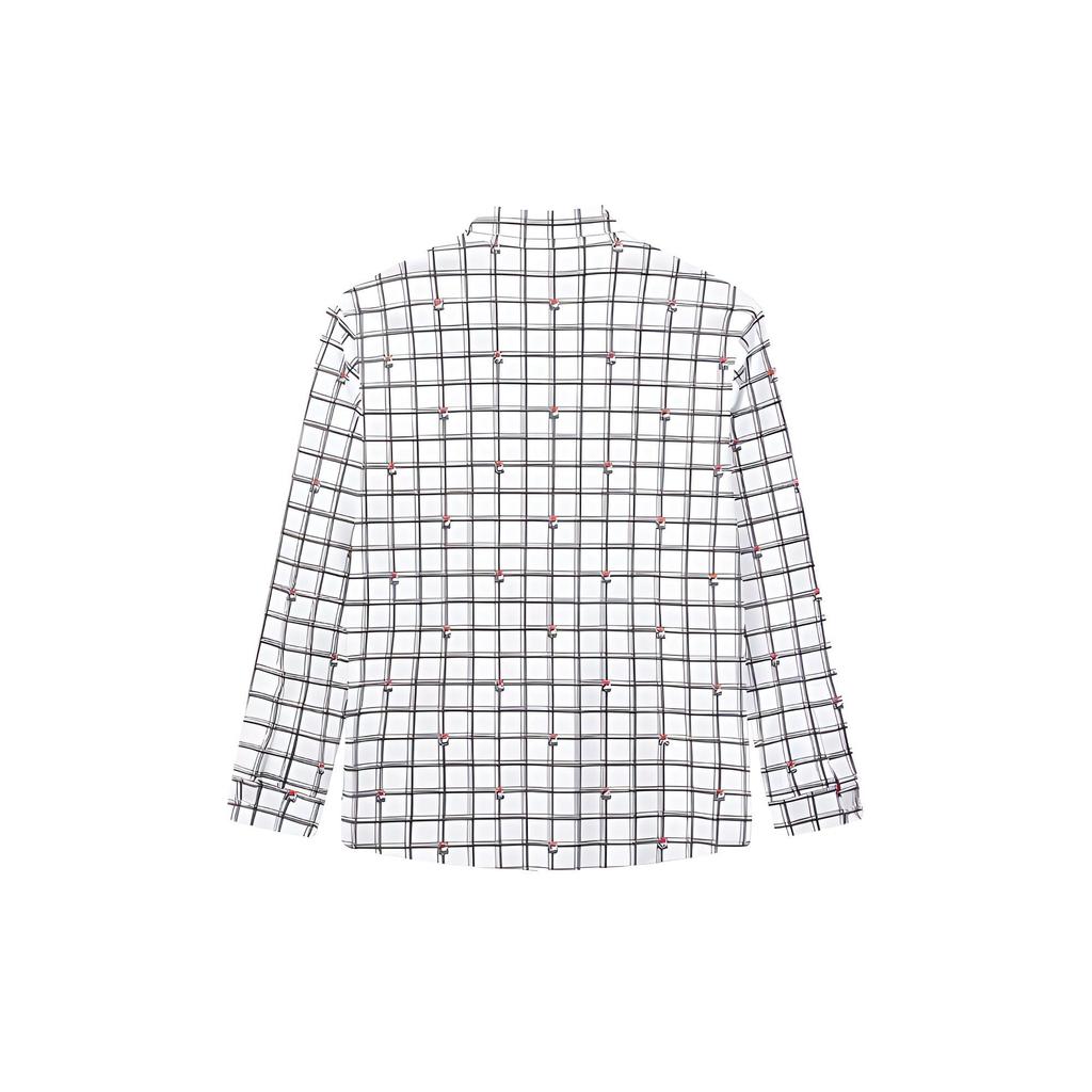 Fila Mihara Yasuhiro Collaborative Plaid Shirt Men Tops White F71M038401F-WT