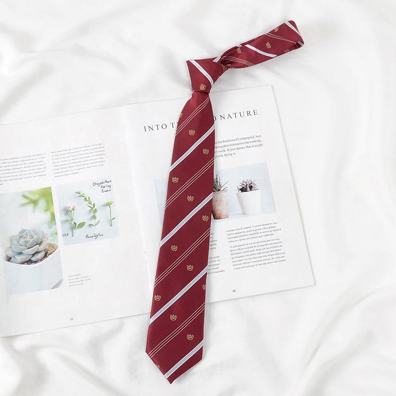 Lemon Sea Salt Plaid School Uniform Tie - Handmade Japanese Academy Style for Men & Women