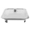 Stainless Steel Dinner Plate Food Tray Buffet Rectangular Trays Lids Kitchen Chafing Dishes Practical Easy Clean Anti Slip Legs