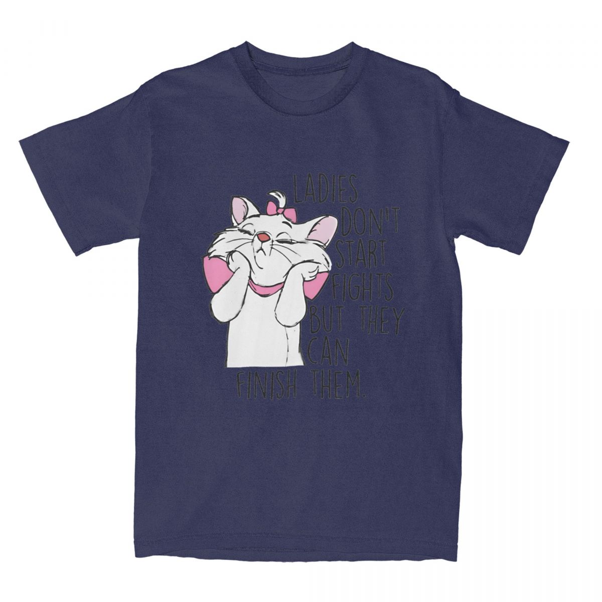 

Men s T-Shirt Aristocats Marie Cat Cute Kitten Funny 100% Cotton Tees Short Sleeve T Shirt Crewneck Tops 4XL 5XL 6XL 4XL