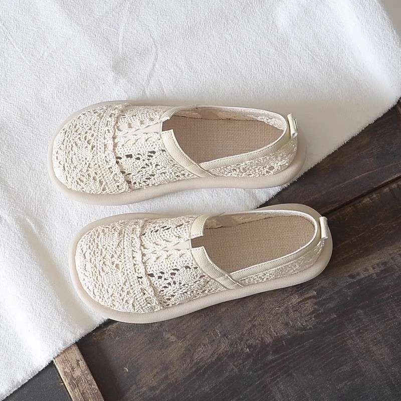 Mori Retro Sandals Women's Summer 2025 New One-pedal Fisherman Shoes Flat Casual Cloth Shoes Popular Pregnant Women Single Shoes