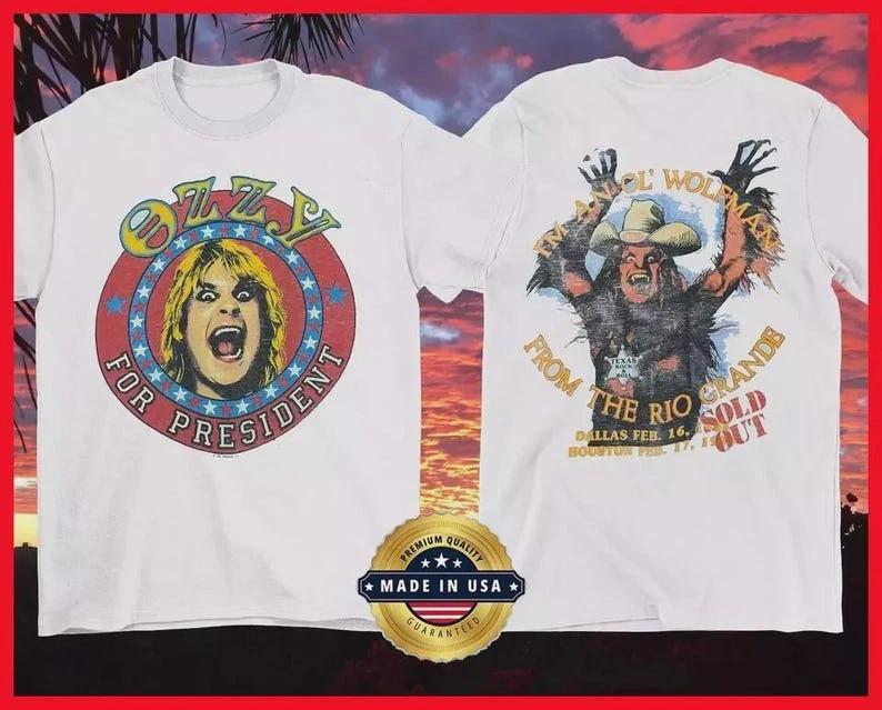 Vintage Graphic Election Theme Two Sided Rock Shirt ON TREND Unisex T-Shirt XL