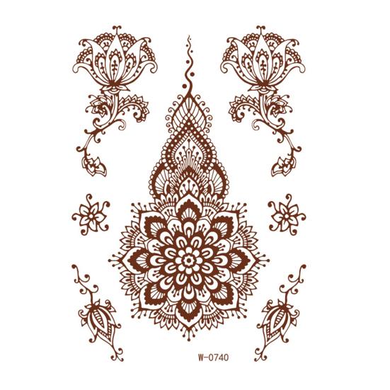 Waterproof Tattoo Stickers Middle Eastern Lace Temporary Tattoos for Women Adults Adhesive Body Art Stickers