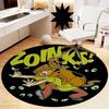 Scooby-Doo Printed Round Rug Carpet Chair Rug Area Rug Entryway Doormats,for Office Chair Living Room Bedroom Kitchen Room.