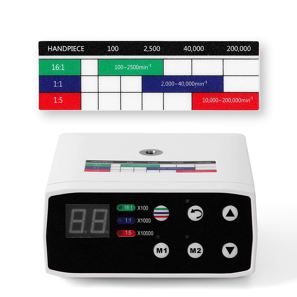 Micromotor electric LED fără perii dentare cu 1:5 Fibră optică inel roșu contraunghi potrivit pentru instrumentul de echipament cu micromotoare dentist