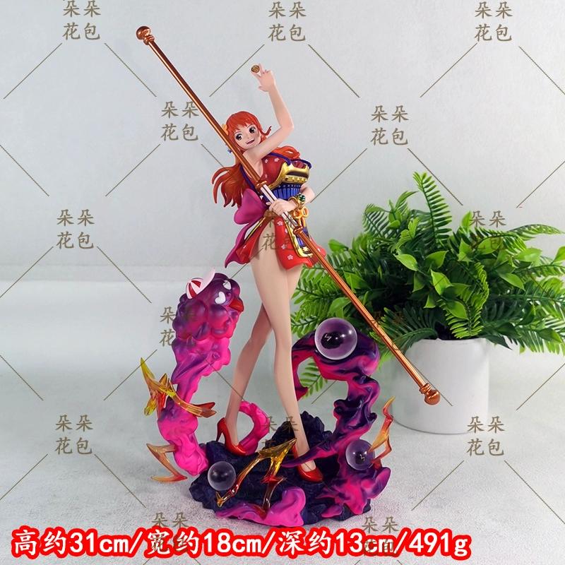In Stok 30cm Lk Studio One Piece Anime Figure Nami Figures Ghost Island Samurai Pvc Statue Collection Model Ornament Gift Toy
