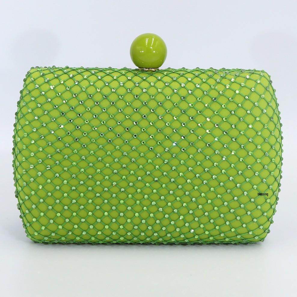 Kvinnors flerfärgade strass-clutch: Elegant Kvällsväska för Cheongsam och Klänning