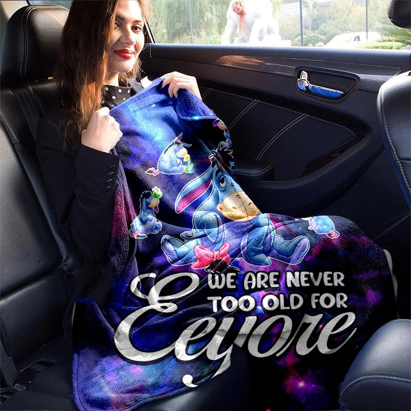 1pc, Cartoon Eeyore Blanket, We Are Never Too Old For Eeyore, Cute Disney Inspired Throw Blanket, Soft Bedding Decor Gift for Home Office Tr
