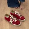 Cowhide Version~ Retro Color Polishing and Old Star Board Shoes, Small Dirty Shoes, Flat-soled German Training Shoes, Women's Round Head Casual S