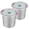 LMETJMA Reusable K Cups Universal Coffee Pods Stainless Steel K Cups Coffee Filters for K 2.0 and 1.0 Coffee Makers Machine