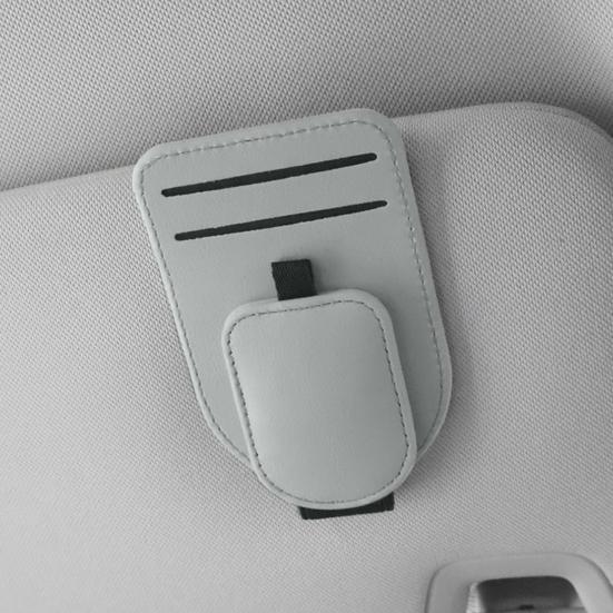 Magnetic Car Glasses Clip, Sunglass Holder for Sun Visor, Driving Sunglasses Clip with Card Holder for Car Interior Accessories