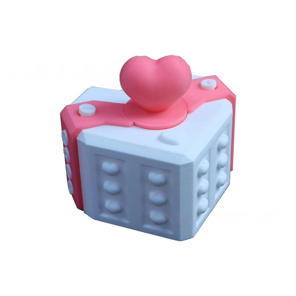 3D Printed Prank Screw Box Plastic Heart Design Box Creative Festive Gift Box Holiday Birthday
