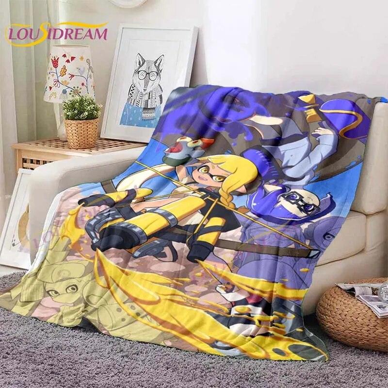3D Cute Shooting Game Flannel Blanket Throw Blanket for Living Room Bedroom Bed Sofa Picnic Cover Blanket Kids Room Home Decor