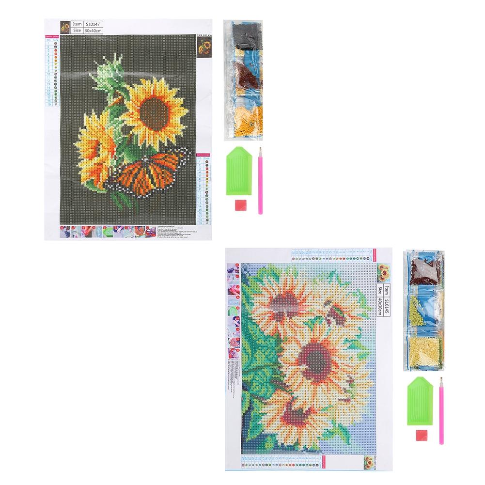 2Pcs DIY Landscape Pattern Diamond Painting Kit Handicraft for Home Bedroom Office Decoration