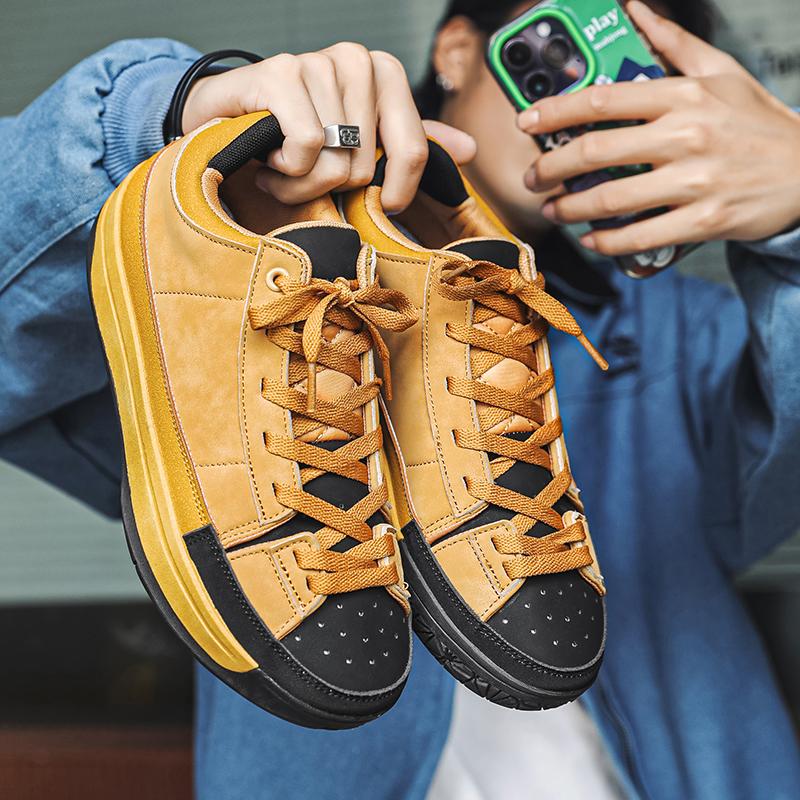 

Мужская обувь Кроссовки Мужская повседневная обувь Роскошная дышащая мужская обувь для ходьбы Тренд обувь для мужчин Беговая обувь Мужская обувь 44 жёлтый