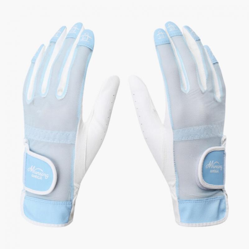 Munsingwear Women Mesh Gloves Light Blue Mr122lgl31