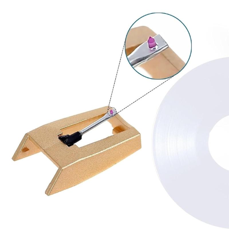 Diamond Tip Record Player Needle Cleaning Brush Phonograph Part Needle Replacement Plastic Texture for Record Players