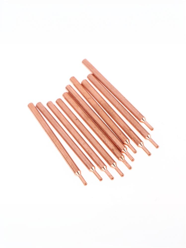 2/5/10 Stück 3MM Violette Kupferoxid-Elektrodenköpfe 18650 Leistungsbatterie Doppelkopf-Punktschweißnadel