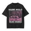 Washed T Shirt Silent Hill Emblem The Halo Of The Sun Tshirt Oversize Pc Videogames Survival Horror 100 Cotton Printed Tees