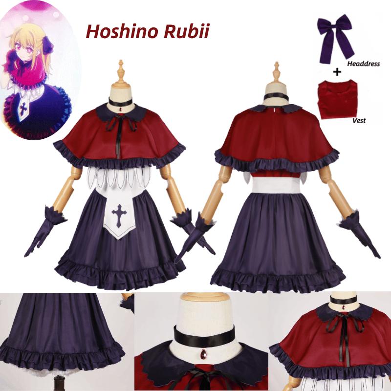 Oshi Ko No Hoshino Rubii Cosplay Stage Costume Dress Set Halloween Party Role
