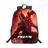 Shooter-Spiel Free Fire 3D-Druck Rucksack Junge Mädchen Lässige Schultasche Schüler Wasserdichter Rucksack Cartoon-Muster Rucksäcke
