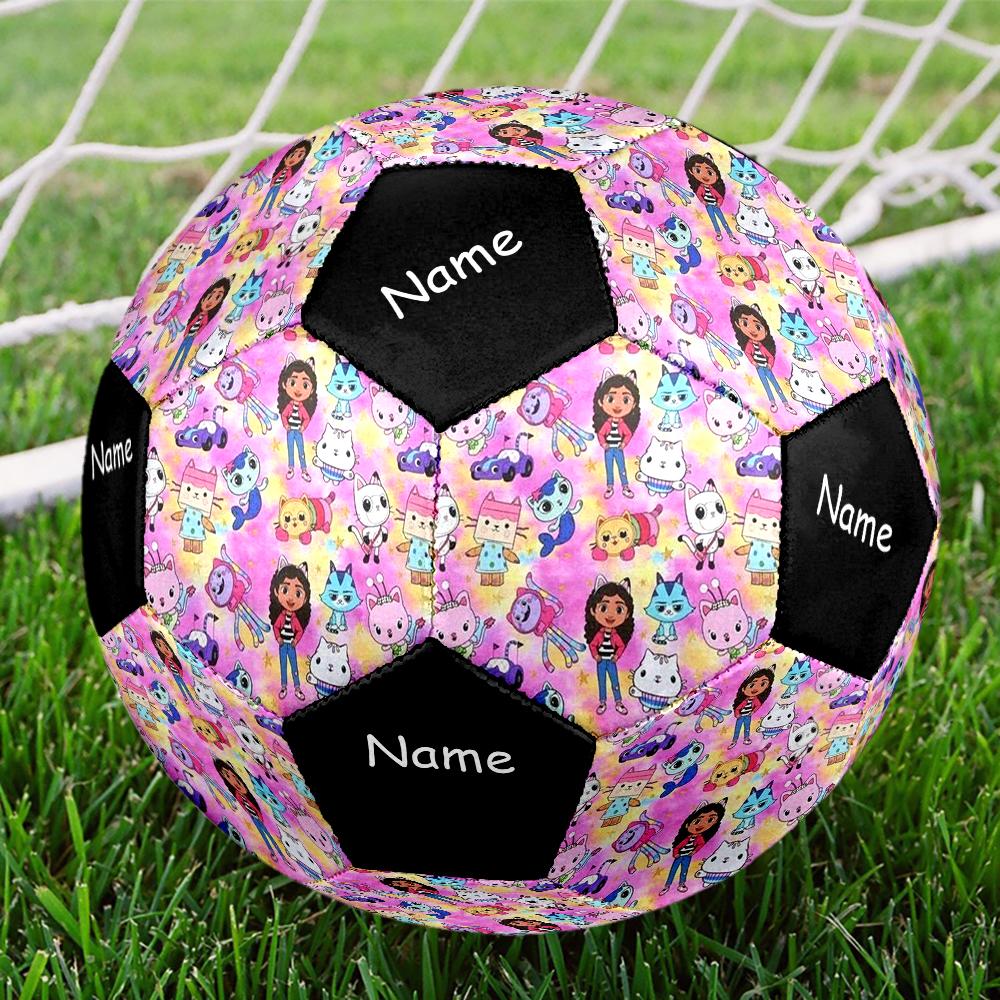Ballon de Football Taille 5 Personnalisé Nom Gabby's Dollhouse, Convient aux Matchs Intérieurs et Extérieurs, un Cadeau Convient à Tous.
