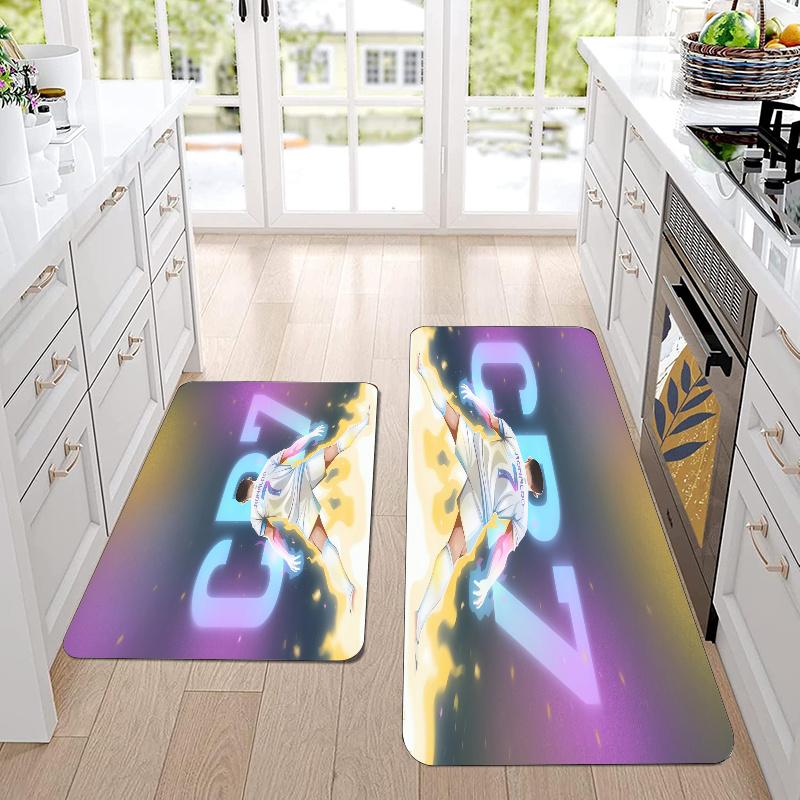 Cristiano Ronaldo Flannel Area Rug Soft Kitchen Floor Mat Non Slip Carpet Room Decor