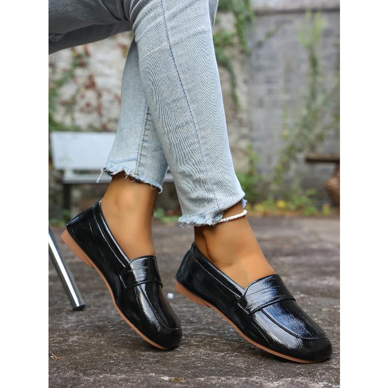 Soft-soled Single Shoes Women's 2025 Autumn New Flat Plus-size One-foot Lazy Beanie Shoes
