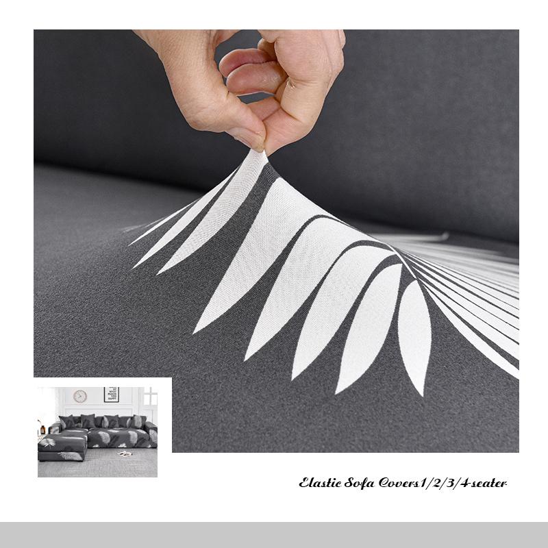 VIP LINK Sofa Cover Elastic Chaise Longue Sofa Cover for Living Room Stretch Covers for Corner Sofa L-shaped Need Buy 2pcs Cover