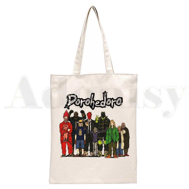 

Японское Аниме Dorohedoro Дамские сумки Ткань Холст Сумка Для покупок Путешествия Женщины Эко Многоразовые сумки для покупателей