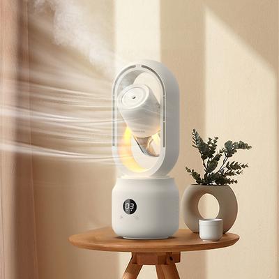 Ventilator electric cu pulverizare răcit cu apă de vară, reîncărcabil prin USB, umidificator de aer portabil fără lame, ventilator fără lame, ventilator de masă