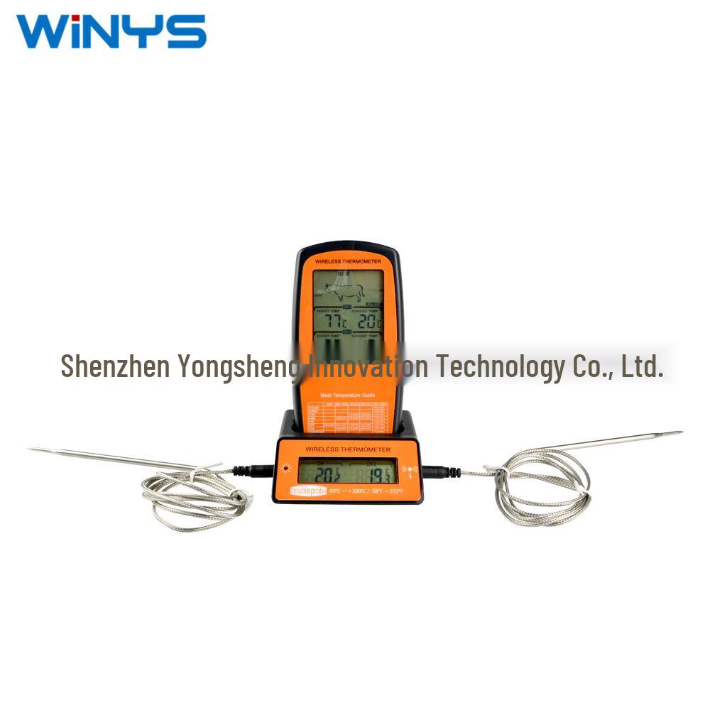 Dual Probe Wireless Food Thermometer for BBQ, Baking, Candy Making, and Roasting with Smart Alarm Function