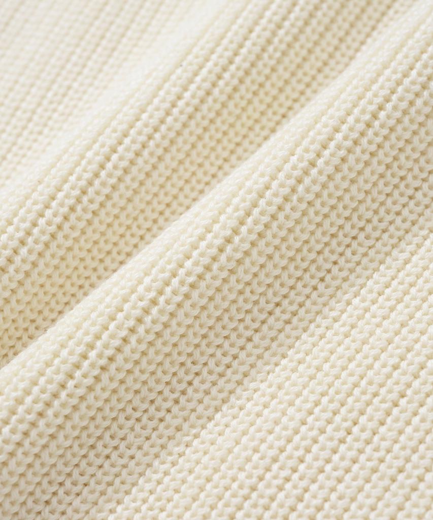 KNITTED [Nitied X Fashion Planet] Cotton Waffle Round Knit Cream