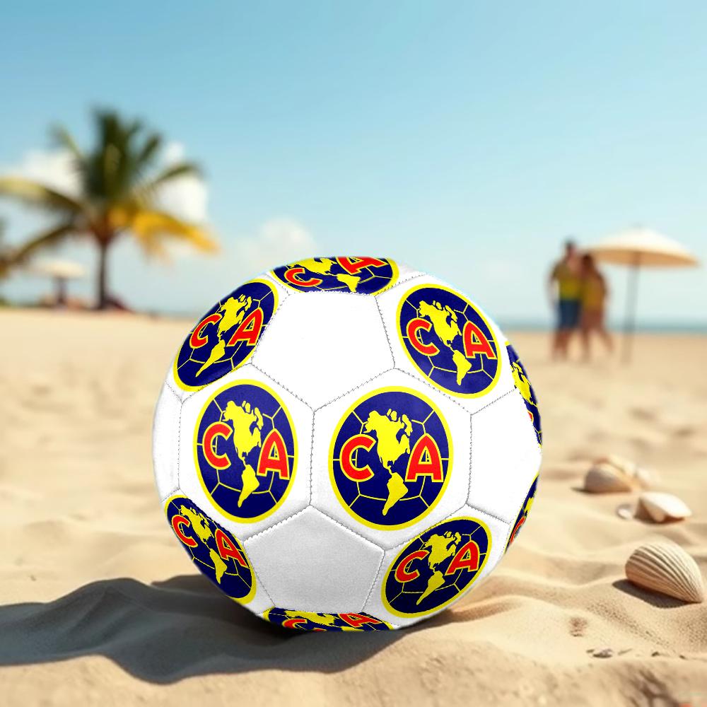 Club America Soccer Ball, colorful, suitable for all ages, machine-stitched, PVC material, competition grade, durable and high bounce