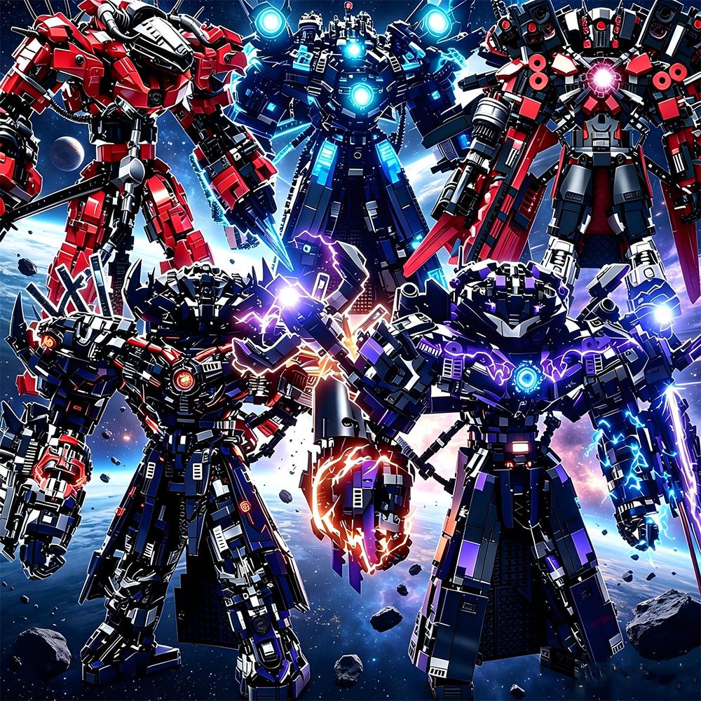 2026 Skibidis Figur Toilette Riesen Speakerman TVman Bausteine, Titan Mecha MOC Steine Spielzeug für Fans Kinder Weihnachten Geburtstag Geschenk