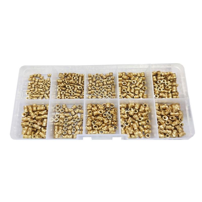 Metal Nut set Brass Threaded Insert Nut set Essential Fasteners Heat Resistant Nut set Gift for Engineers & Hobbyists