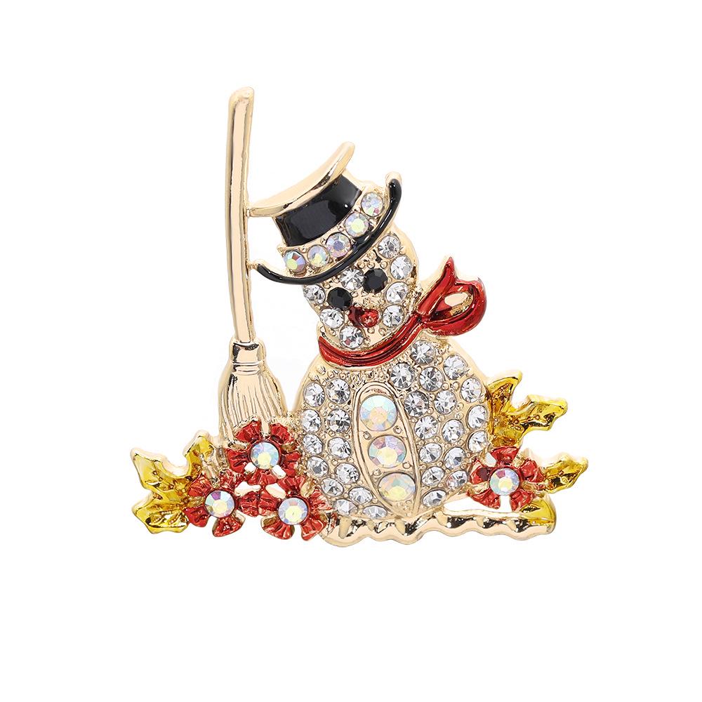 Versatile Cartoon Christmas Tree Brooch with Alloy & Diamonds for Halloween & Christmas
