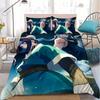 N-Naruto Anime Fashion Duvet Cover Set Home Style Bedding Soft Laundry Cotton Bed 3 Piece Set Student Dormitory Gift